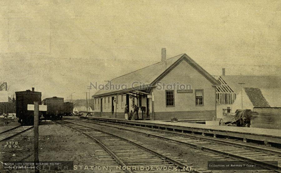Postcard: Somerset Railroad Station, Norridgewock, Maine